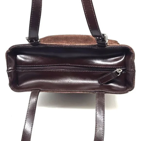 ZADIG & VOLTAIRE Brown Split Leather Shoulder Bag Purse - Picture 3 of 12